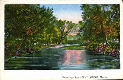 Richmond, Maine — paisagem fluvial — Lanzecapes, série 24, n° 839