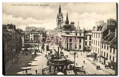 Union Street do East End, Aberdeen — vista panorâmica — editor não visível