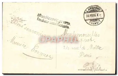 Fuente del Toleure (Jura Vaudois) — cascada en el bosque — editor desconocido, n° 1664 bis — Reverso