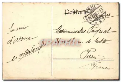 Ponte antiga de Kehl 1870 — vista histórica — editor desconhecido — Verso