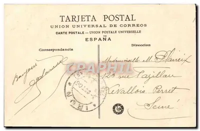 Trun - Travessia de Santiago - Bidasoa — vista do ponte espanhol, editor não identificado — Verso