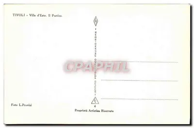 Tivoli - Villa d'Este - Il Portico — Foto L.Provizi, série 4 — Verso