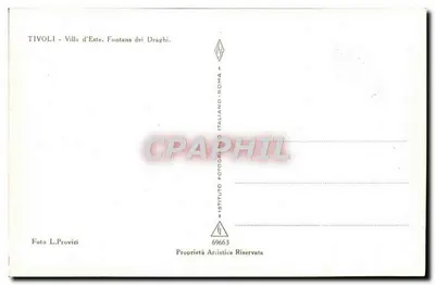 Tivoli - Villa d'Este - Fontana dei Draghi — Foto L.Provizi, série 69663 — Verso