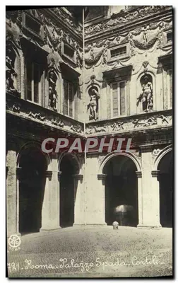 Rzym. Palazzo Spada. Kortylo — wydawca P.E. Chauffourier, nr 721