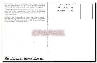 Gwatemalskie kobiety noszące duże naczynia z gliny — Pan American World Airways — Rewers