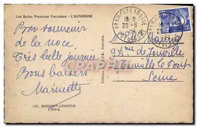 L'Etang — Bromont-Lamothé — Edizioni C.A.D.S.E., Grenoble — Verso