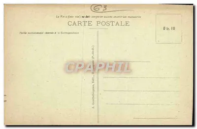 Orcine e Puy de Dôme — Vista generale — J. Gouttefangeas, Editore — Verso