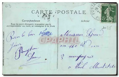 Pontsaumur — Most i Kościół — Piekne Auvergne — Rewers
