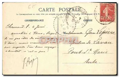 O Puy de Dôme — vista pastoril com pastor e rebanho — editor Bougé, rue de l'Éco, Clermont-Ferrand — Verso