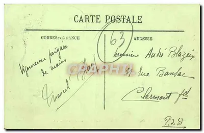Auvergne (Puy-de-Dôme) — Os Dômes do Norte e o Ninho da Galinha — LL. — Verso