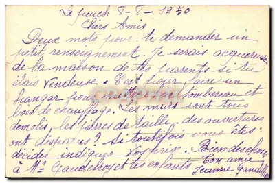 Os Auvergnats em casa — Mamãe feliz. — Verso