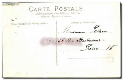 La Bourrée d'Auvergne — scena tańca — Paris, Moussier, fot. Paris — Rewers