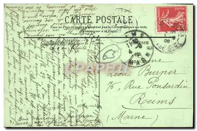 Typy z Auvergne — La Bourrée — La Ronde — Wydawca: La Ronde, nr 18 — Rewers