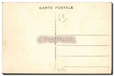 Un hombre a caballo en las montañas — L'Auvergne — G. D'O. 1023 — Reverso