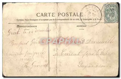 Giat (P.-de-D.) — Danse « l'Auvergnate » — Edit. Labas, Receveurs-Buraliste — Verso