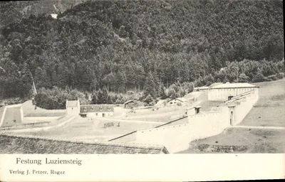 Festung Luziensteig — fort na górze — Verlag J. Fetzer, Ragaz