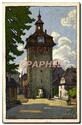 Schaffhausen / Schwabentor — vista do portal — J. NOHL