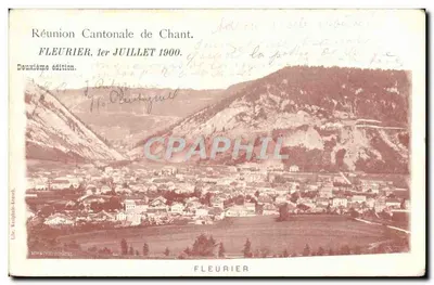 Fleurier — Reunião Cantonal de Canto, 1º de julho de 1900 — Segunda edição, editor L. Weiglhe-Ferod