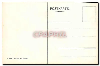 Rigi-Kulm wśród Alp — widok z zamku i linii kolejowej — E. Goetz, Fot. Luzern, nr 4095 — Rewers