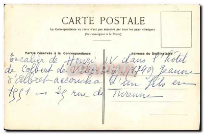 Escada de Henri IV — na casa de Colbert de Villacorn (1740) — Vieux Paris B.C. (depositado) n°82 — Verso