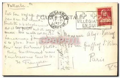 Ornamentowa brama – A. Vincent, 4, rue des Beaux-Arts – Paryż — Rewers