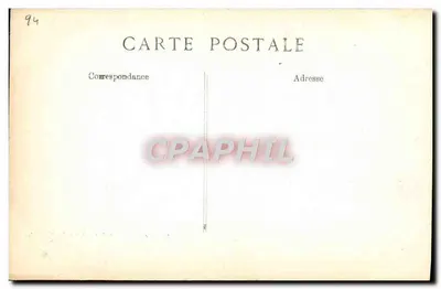 Karta pocztowa dekoracyjna — motyw ornamentowy z centralną sceną — A Vincent, 4, rue des Beaux-Arts - Paryż — Rewers