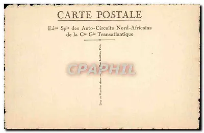 Marrakech — Aguedal. Długa aleja wśród lasu oliwek — wydawnictwo Auto-Circuits Nord-Africains — Rewers