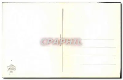 Village nevado sob as estrelas — montanhas no fundo — Éditeurs Univers, Paris, N° 429 — Verso