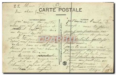 Clermont-Ferrand — Ingang van het kamp Gravanches — G. d'O. — Achterkant