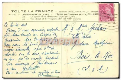 Luz — L'Église des Templiers (XIe et XIIe siècles) — Éditions Jové, Pau — Verso