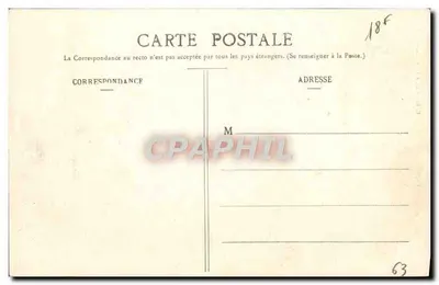 Auvergne - Mont-Dore - Pic de Sancy e os Burons — Editor Debrunay, n° 107 bis — Verso