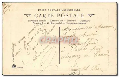 O Batismo — Na Auvergne — Editor não identificado, série 6037 — Verso