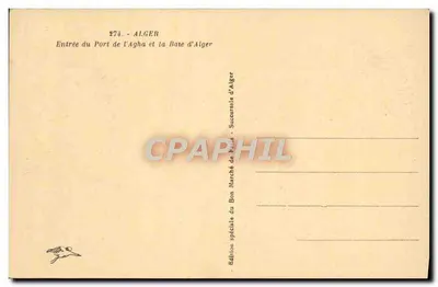 Entrada do Porto de Argel — Argel — Edição especial do Bon Marché de Paris — Verso