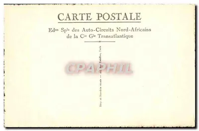 Meknès — A grande Fontaine, place El Kédime — Edição Especial dos Auto-Circuits Norte-Africanos da Cie Transatlantique — Verso