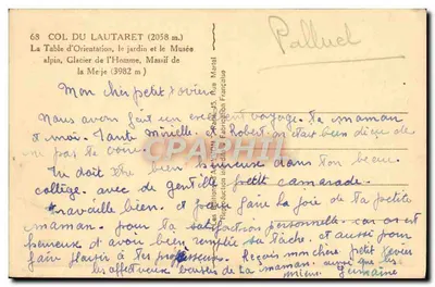 Col du Lautaret — Vista del ghiacciaio dell'Uomo e del massiccio della Meije — Edizioni Martel — Verso