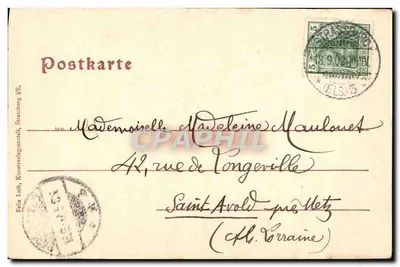 Strasburg — Rue des Grandes-Arcades — Felix Luib, Künstlerverlaganstalt — Rewers