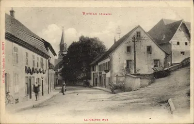 Rothau (Alsácia) — A Grande Rue — Ad. Warch, Saint-Dié - N° 48027