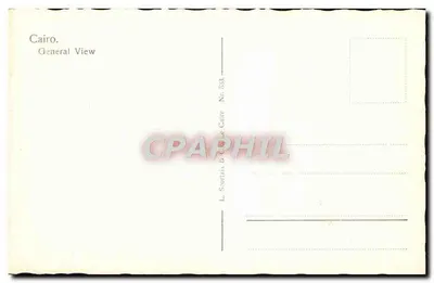 Cairo — Vista Geral — L. Soutzis & Cie, Cairo, N° 533 — Verso