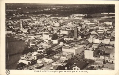 Oudja — Vista tirada de avião por M Flandrin — MAS