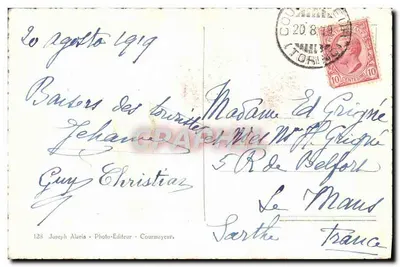 Courmayeur i łańcuch Mont Blanc — Joseph Alaria, n°123 — Rewers