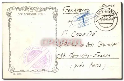 Ruina Hammerstein — widok na Rzecę — Fot. F. G. Zeitz Nr 1735 — Rewers