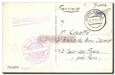 Welper bei Hattingen — Henrichshütte — Erich Steenzel, Wanne-Eickel — Verso
