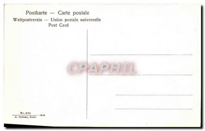 Cólnia no rio Reno — Hohenzollernring — A. Schaar, Cólnia, n° 8011 — Verso