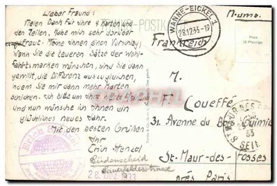 Widok ulicy Gare w Wanne-Eickel – wydawca Tranks & Co. G.m.b.H. (nr 7) — Rewers