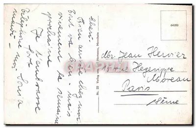 Saarbrücken — Écke Reichs- und Adolf-Hitler-Straße — Verlag von Will Hartmann, Mannheim, N° 22 — Verso
