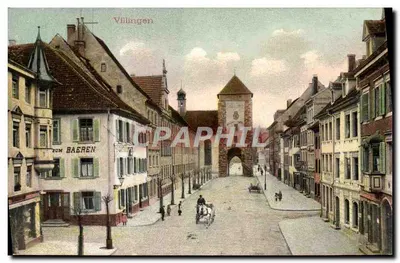 Villingen — rua principal com porta fortificada — editor Union postale universelle, n° 39472