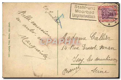 CPA Bad Langenschwabach Totalansicht — Verso