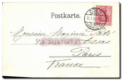 Cologne — Cathédrale du Dom — éditeur Rud. Roever, n° 41577 — Verso