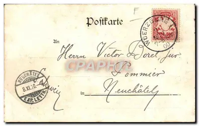 Würzburg — Kaiserstraße et Bahnhofer Straße — éditeur non identifié, n° de série non visible — Verso