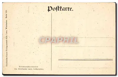 Smeden van de Schwarzwald — Houtindustrie — Rheinische Kunst-Verlagsanstalt, Lenz, Wiesbaden, serie 110 — Achterkant